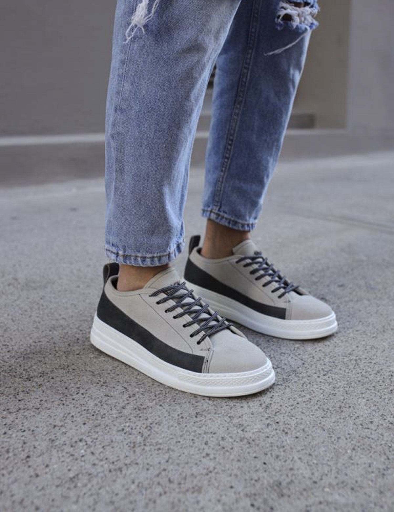 Ανδρικά γκρι Sneakers δερματίνη 0102020G φωτογραφία